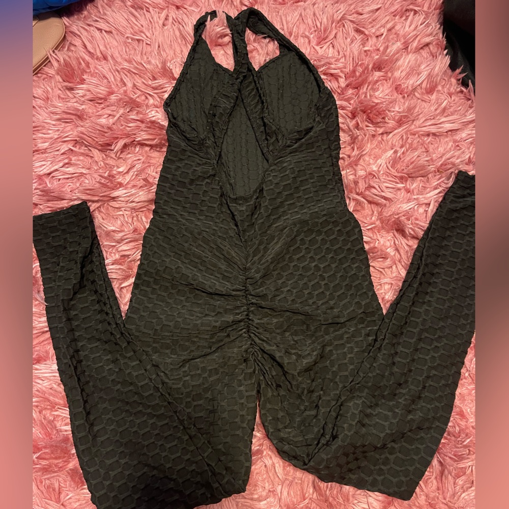 Crisscross back shein jumpsuit